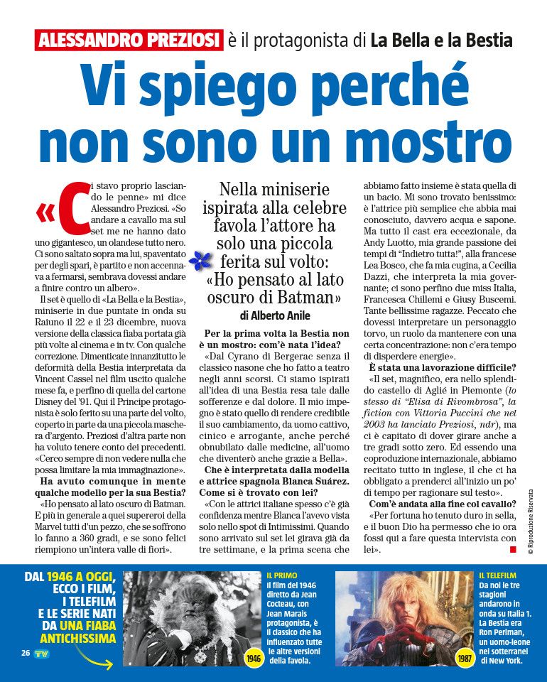 Alessandro Preziosi Leggi argomento la bella e la bestia Alessandro Preziosi Leggi argomento la bella e la bestia